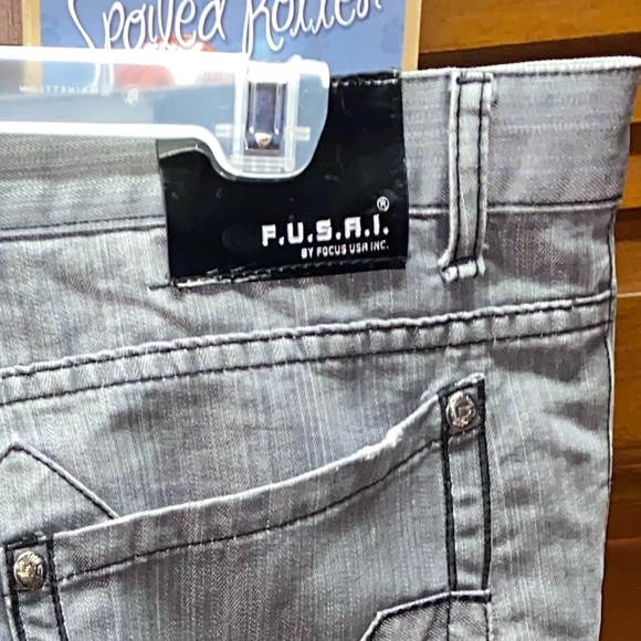 F.U.S.AI. Silver/Grey Jeans. - Picture 5 of 5